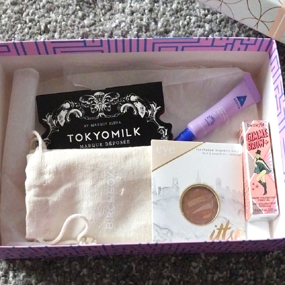 Unopened birchbox samples.